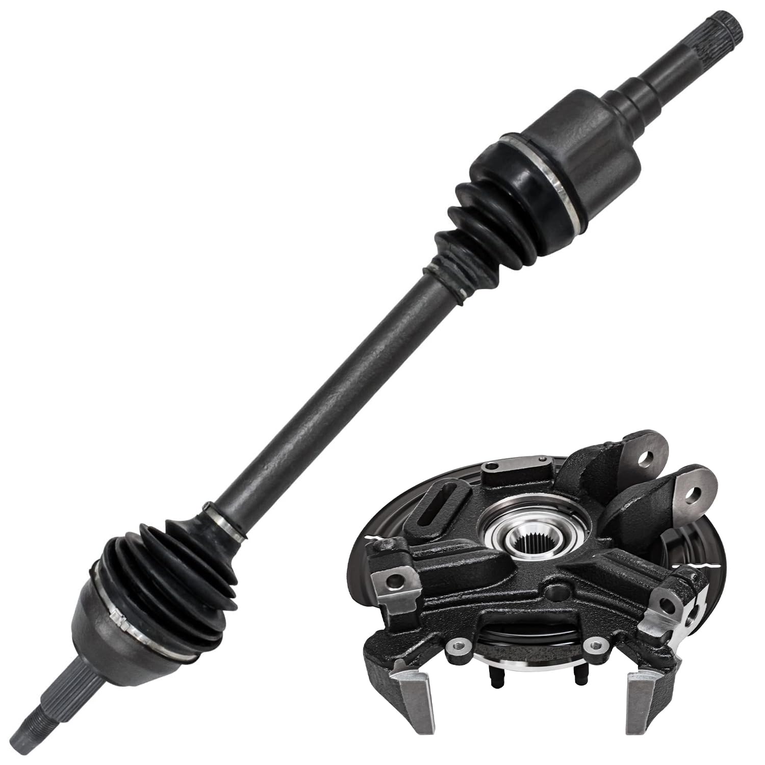 Detroit Axle - Rear Left Steering Knuckle CV Axle for 2002-05 Ford Explorer