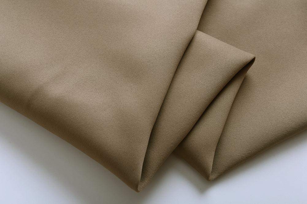 Boyouth Izolowane termicznie zasłony zaciemniające do salonu (ciemny khaki, 132 x 213 cm) 2 panele