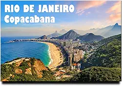 Imã de geladeira Rio de Janeiro Brasil lembrança de viagem Copacabana