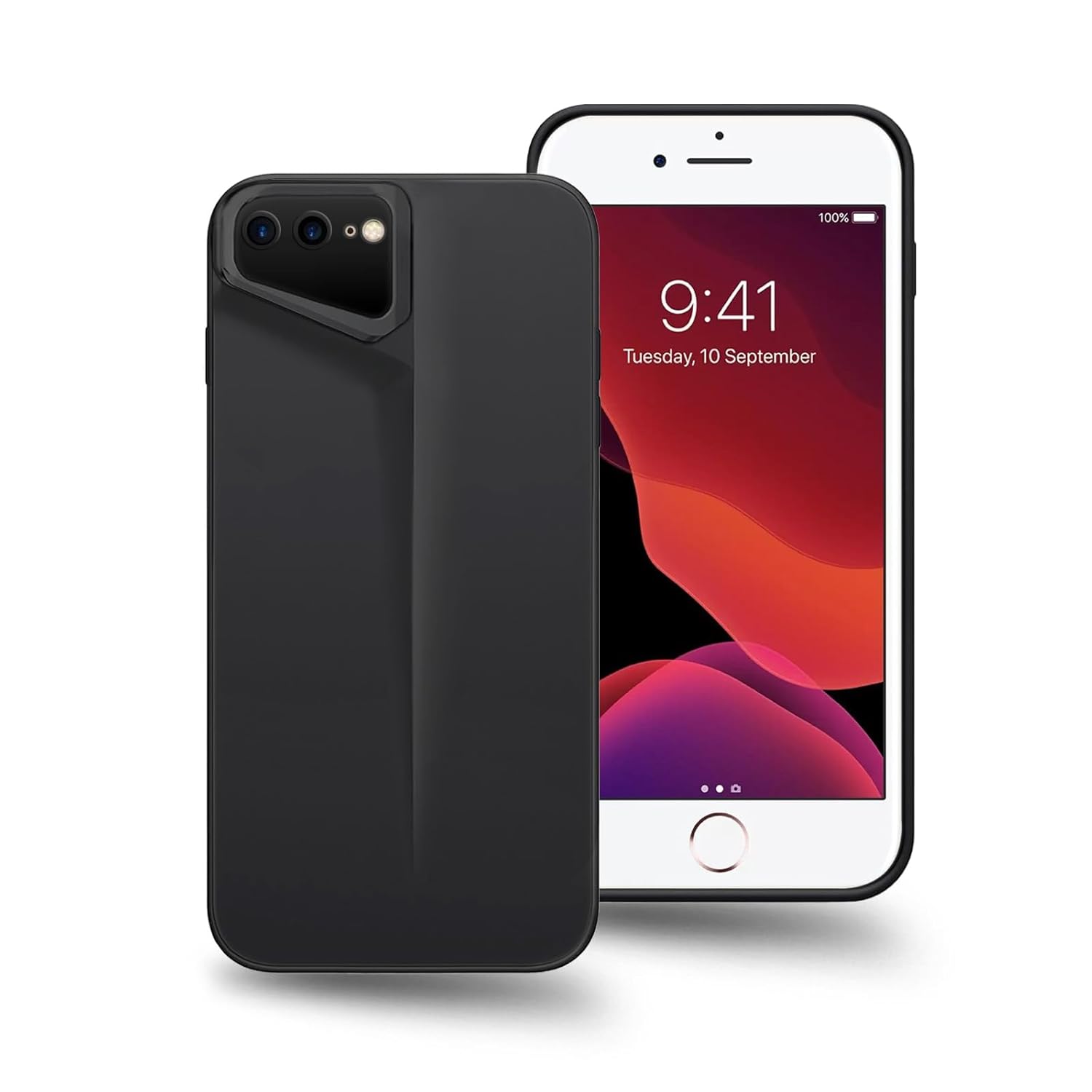 Amazon Brand – Solimo Ultra-Thin Blade Runner Series Matte Finished Camera Protection Soft Back Cover for Apple iPhone 7 Plus | iPhone 8 Plus – Black