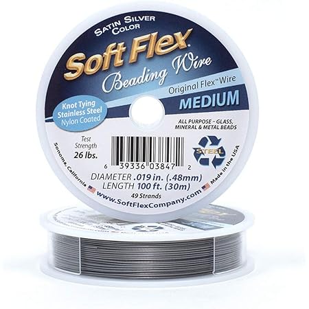 Filo Soft Flex Argento Satinato Per Bigiotteria - 21 Fili .014 Pollici X 30 Piedi - Foto 9