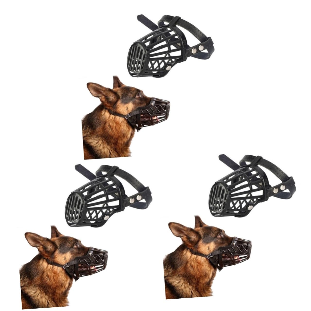 FRCOLOR 3 bozales para Perros con mordeduras, Transpirable, antimordeduras, antimordeduras, bozal para Perros, Golden Retriever hocico, áscara Facial