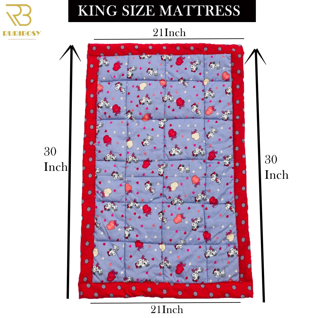 RURIBOSY Bedding Mattress for Cotton,Baby Sleeping Bed Set Godari Baby Cradle Bed |Sleeping Mat |Multi Purpose Cushioned Bed | Made with Pure Cotton | Age(0-1.5yr)=All (Style:-14) - Image 6 thumbnail