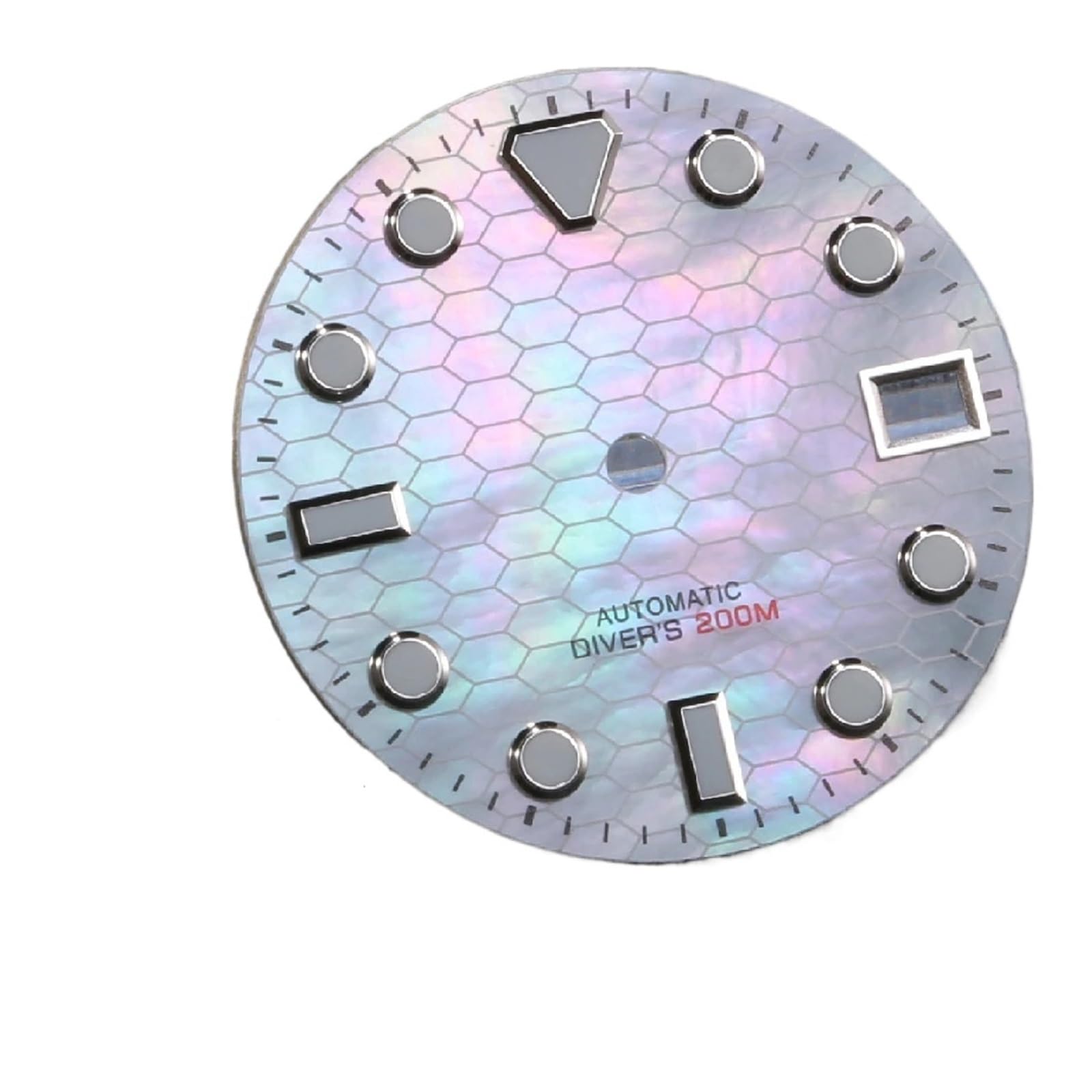 28.5mm Wzór Splotu Masa Perłowa Czerwony/biały/fioletowy Tarcza Zegarka Luminous Fit NH35 NH36 Nurkowanie Męskie Części Do Zegarków