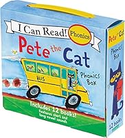Pete the Cat 12-Book Phonics Fun!: A Box of 12 Mini-Books Featuring Short and Long Vowel Sounds (I Can Read Phonics)
