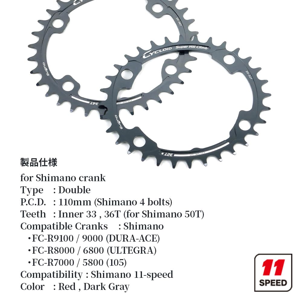 Amazon | Sugino(スギノ) CY4-SHC ダークグレー 34T チェーンリング 1