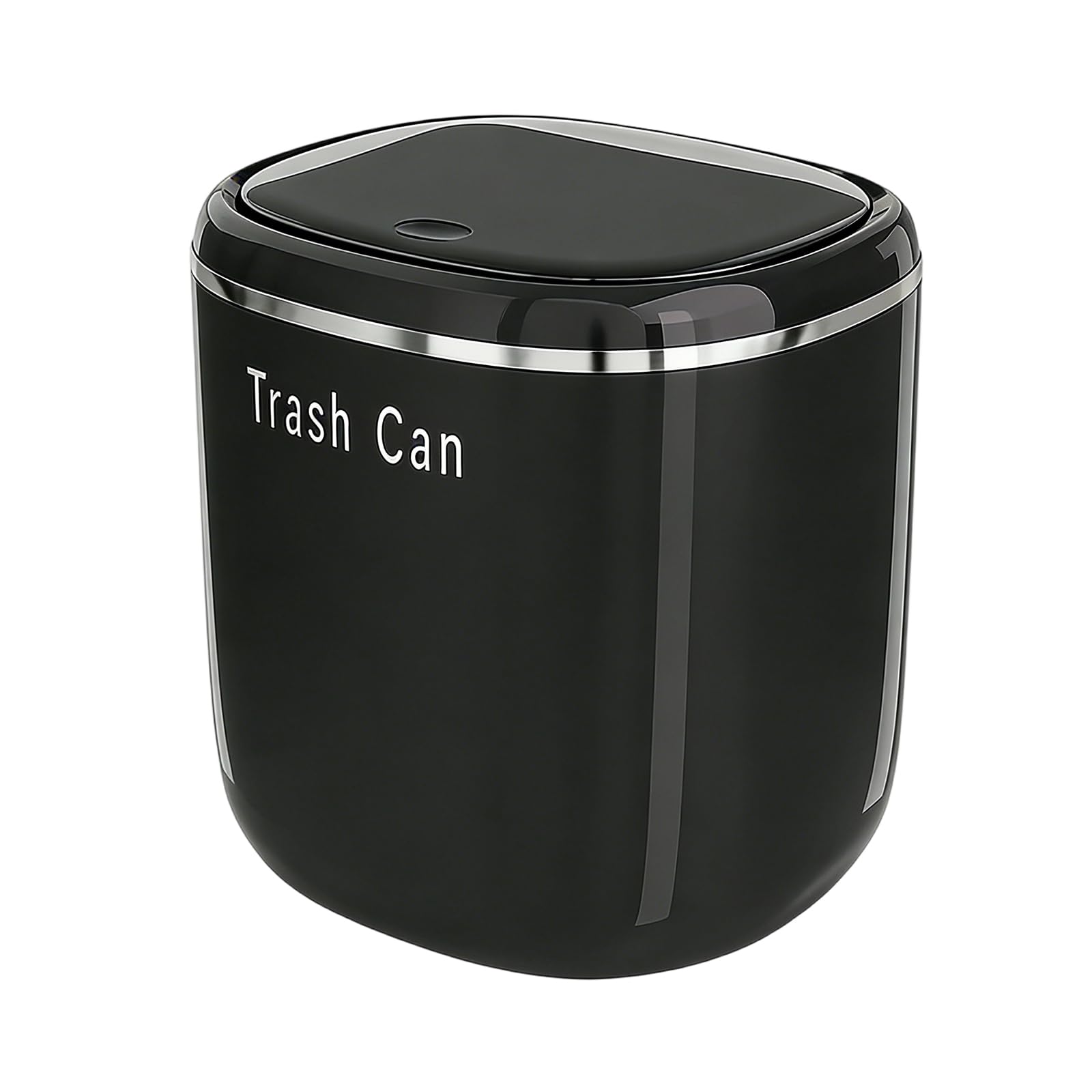 nuneoeuo Black Mini Desktop Bin, Mini Bathroom Bin with Lid and Small Waste, Desktop Bins and Small Bins for Bedroom Suitable for Office Kitchen and Bathroom 13.5 * 13.5 * 14cm