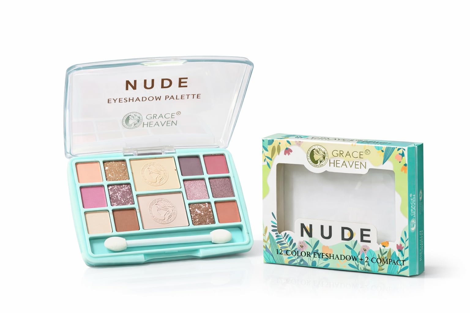 Nude Eyeshadow Palette 12 Colors with 2 Compact Powder, Matte & Shimmer Shades, Highly Pigmented, Blendable, Long Lasting, Travel Friendly Makeup Kit for Women-image-17