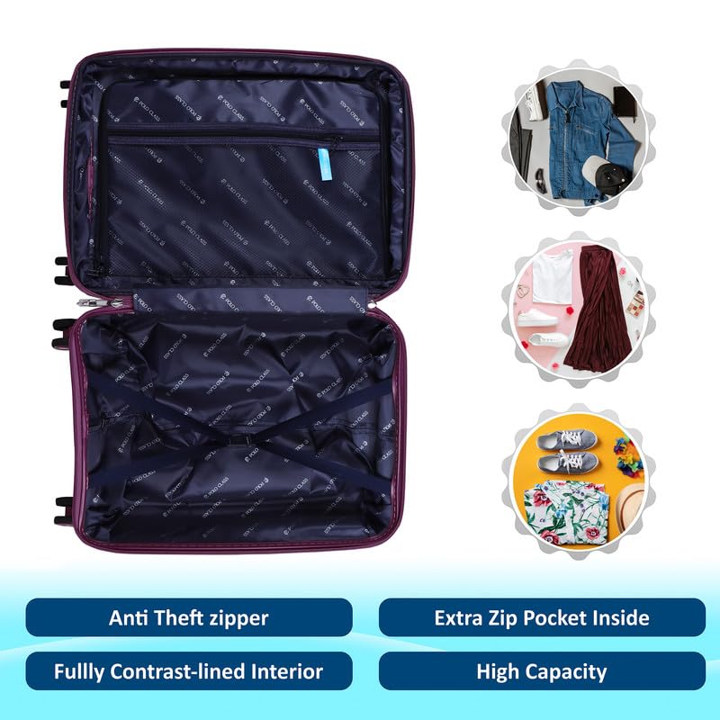 Image of Polo Class 2Pc Set Trolley Bags (20 /24 inch) - Purple