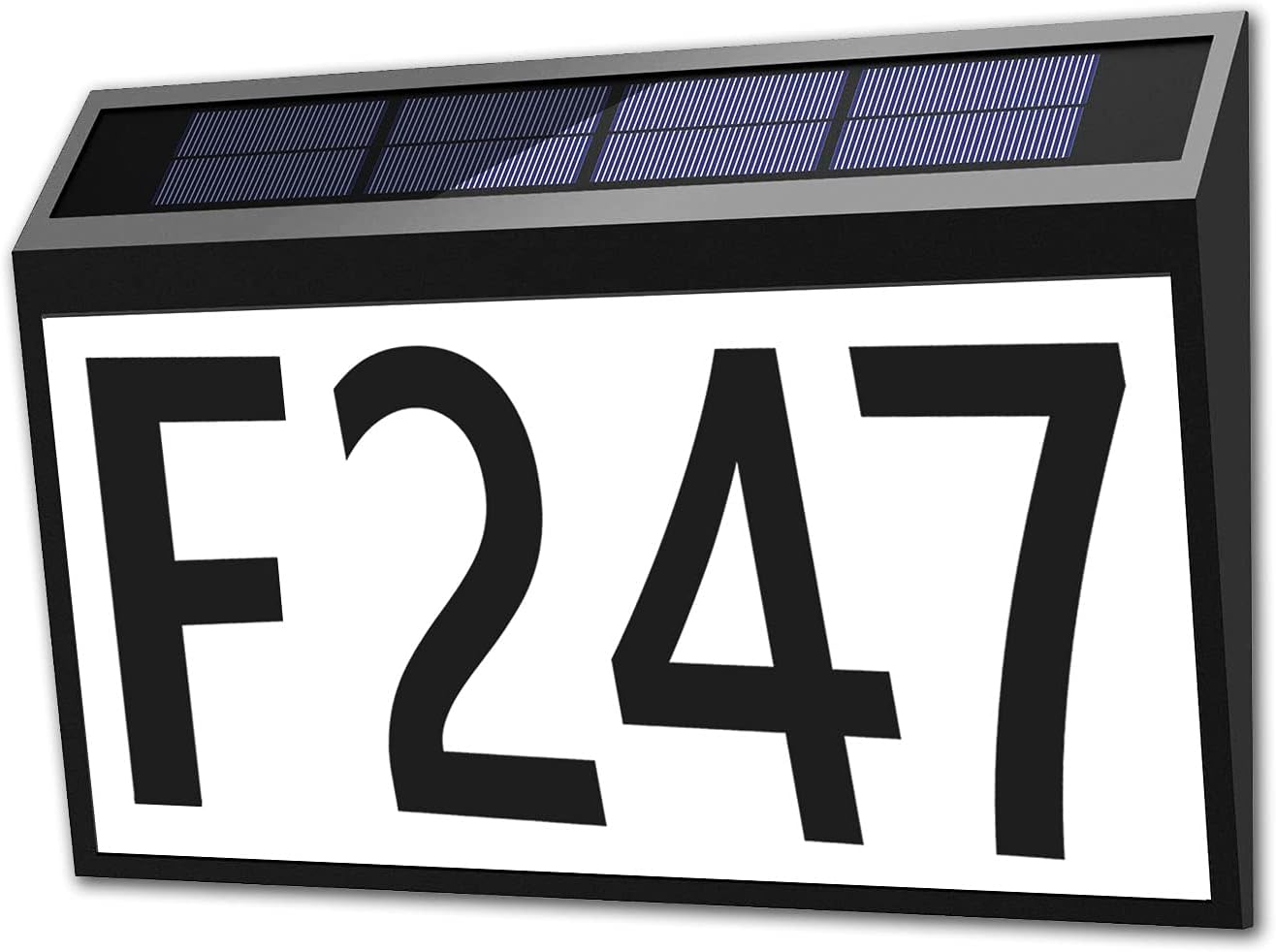 House Numbers Solar Powered Address Sign, LED Illuminated