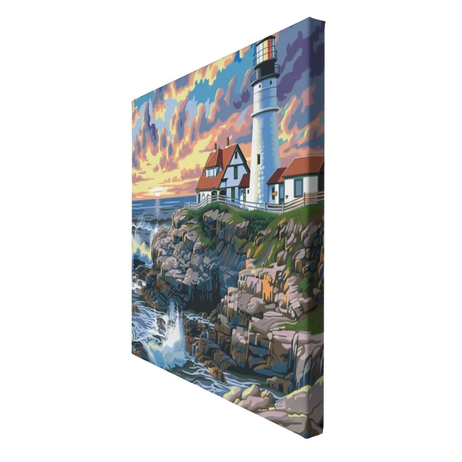 Cuadro De Pintura Por Números De Faro Costero, Pintura Acrílica Pintada A Mano Con Números Para Adultos, Manualidades Diy, Decoraciones Para El Hogar, 40x50 Comprar A Buen Precio - Entrega Gratuita, Reseñas