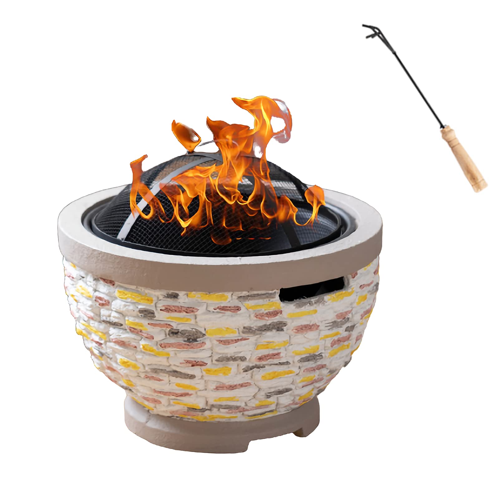 Braciere per Barbecue,Braciere All'ossido di Magnesio,Barbecue A Carbonella per Giardino E Patio All'aperto (45 * 30 * 42CM)