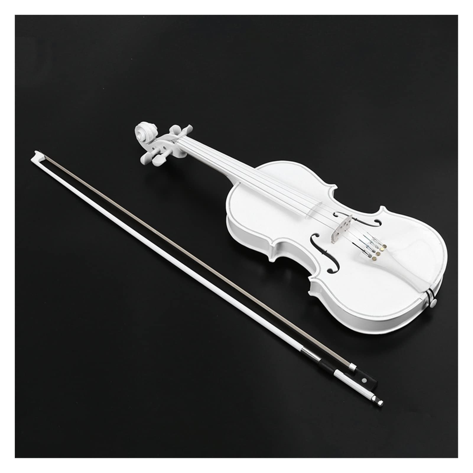 Estudiante Violín 4/4 Tamaño Completo Conjunto Principiante Blanco Madera Maciza Estudiante Adulto Violín Tamaño Violín