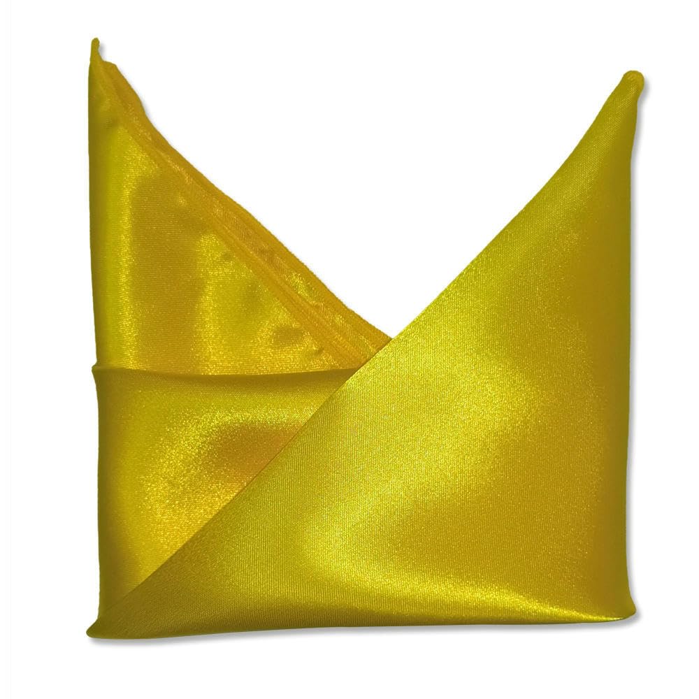 Silky Satin Cloth Napkins, Satin Square Table Napkins Reusable For Wedding Home(Yellow,42 * 42cm 12PC)