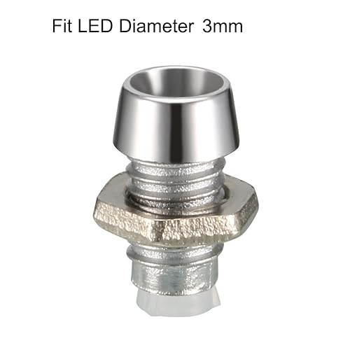 Miniatura 3 de uxcell 20pcs 0.118 in LED lámpara titular bombilla zócalo aleación de zinc para iluminación de diodo emisor de luz