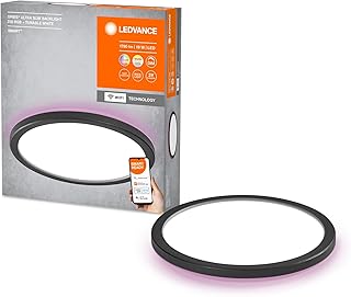 Ledvance SMART+ ORBIS WiFi Panel Light, Black, 19 W, 1790 lm, 235 mm, Adjustable White Light (2700K-6500K), Frame with RGB…