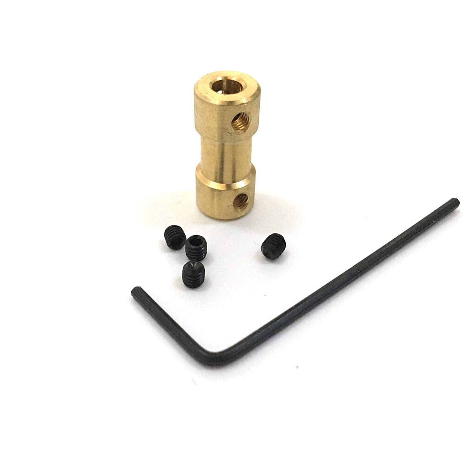 Waazvxs Onecolor Coupler Brass Flexible Motor Shaft Coupling Coupler For Motor Transmission Connector (Inner Diameter : 4Mm 4Mm)