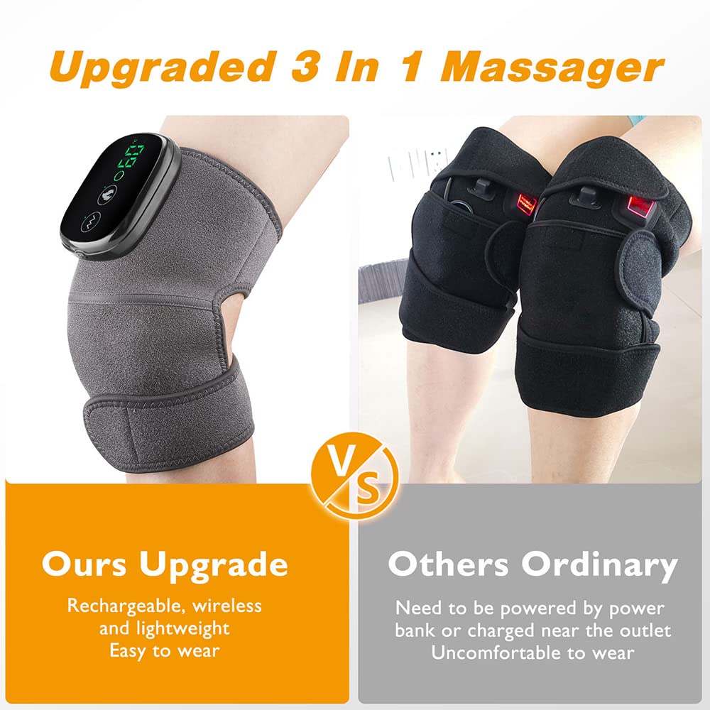 Kniemassagegerät zur Schmerzlinderung - Physiotherapiegerät bei Arthritis und Gelenkschmerzen, ideal für Ellenbogen- und Beinstütze, bequemes Tragen für effektive Massagetherapie