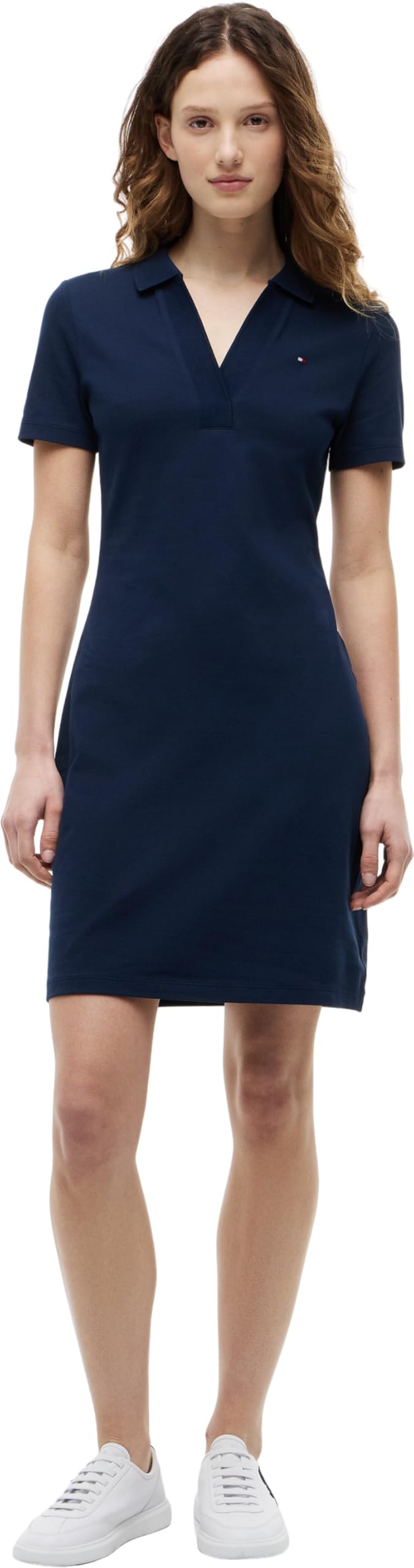 Tommy Hilfiger SLIM OPEN NK POLO SUKIENKA SS WW0WW42567 Kobiety Slim Open Nk Polo Dress Ss Ww0ww42567