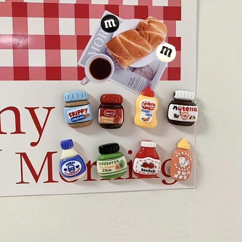 SKTMH Refrigerator Magnets, Set of 18, 3D Design, Strong Magnets, Fridge Decoration, Cute, Stylish, Decorative Magnets, Great for Bulletin Boards, Refrigerators, Maps, Whiteboards, Office, Interior, :