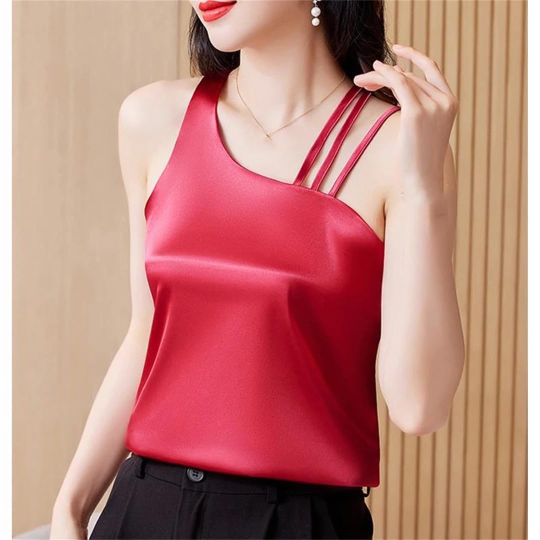 Canotte senza maniche da donna Tinta unita Indietro Croce Estate Camisole
