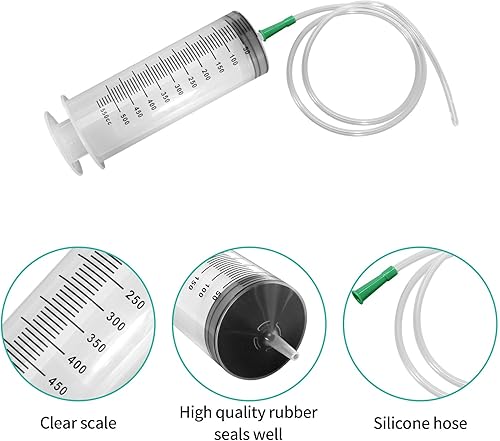 Miniatura 6 de Hoypeyfiy Jeringa grande de 18.6 fl oz, jeringa de plástico con tubo de plástico de 40 pulgadas para laboratorios científicos, líquido, riego de