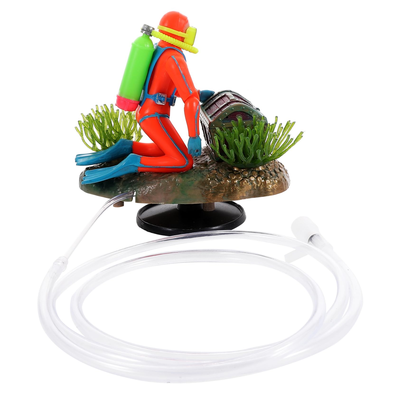 Sosoport 2 Ensembles Fish Tank Treasure Chasse Grenouille Chauffe-Aquarium Eau Poisson Decoration Nature Figurine Plongeur Parure de modelage Plongeur Statue Flottante de Plongeur Plastique