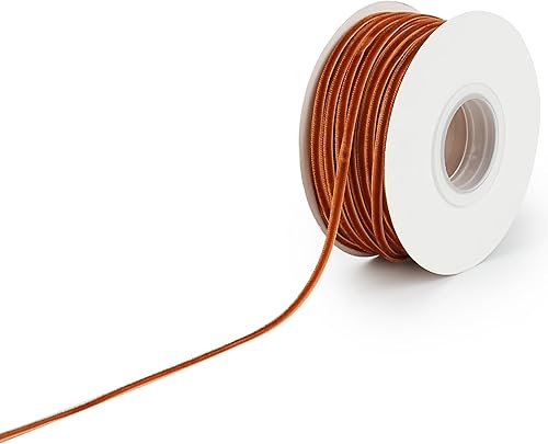 Miniatura 9 de Cinta de terciopelo de cobre de 18 pulgadas, cinta de cobre fina de terciopelo vintage, cinta estrecha marrón dorado de 18 pulgadas para