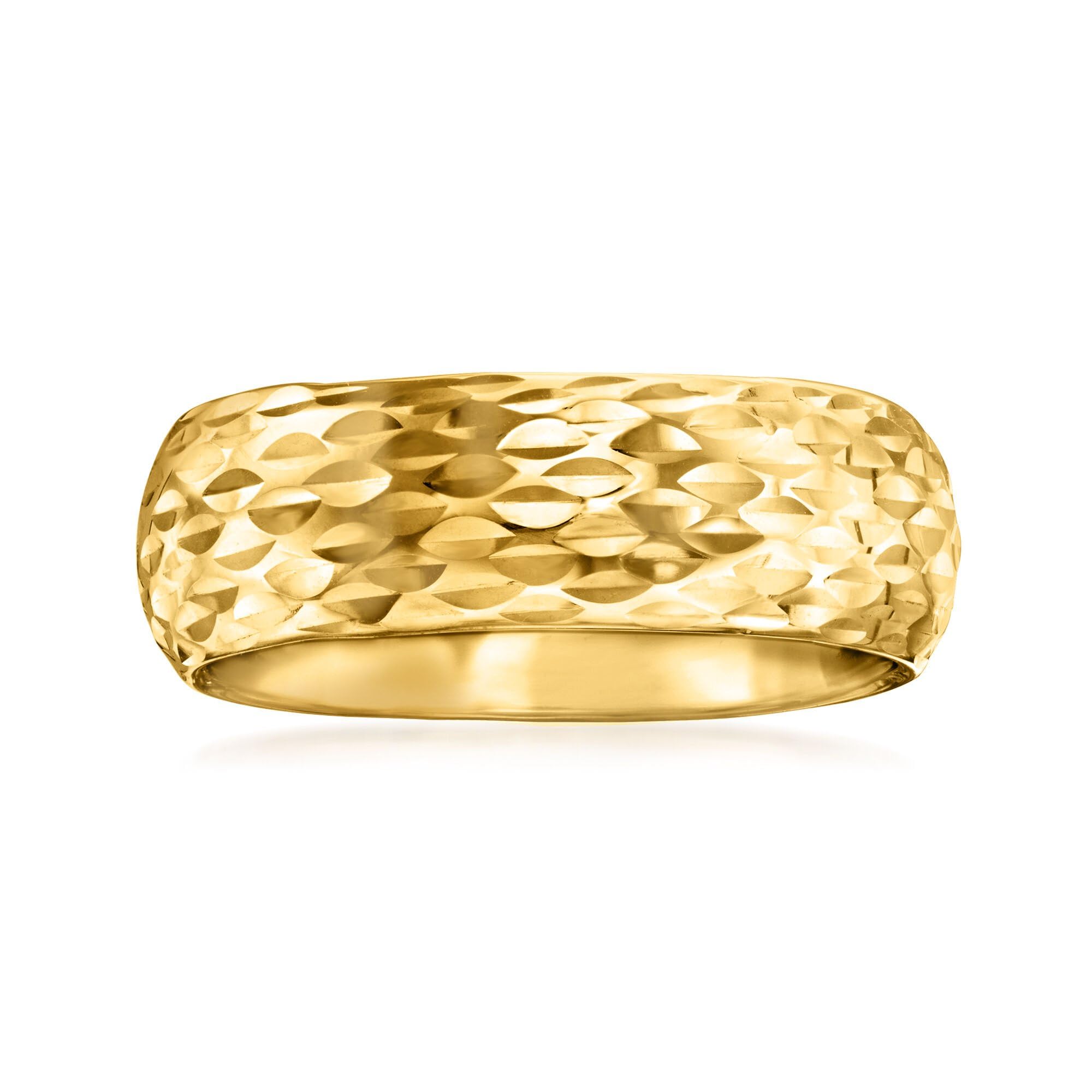 Ross-Simons Italian 14kt Yellow Gold Sparkle-Pattern Ring