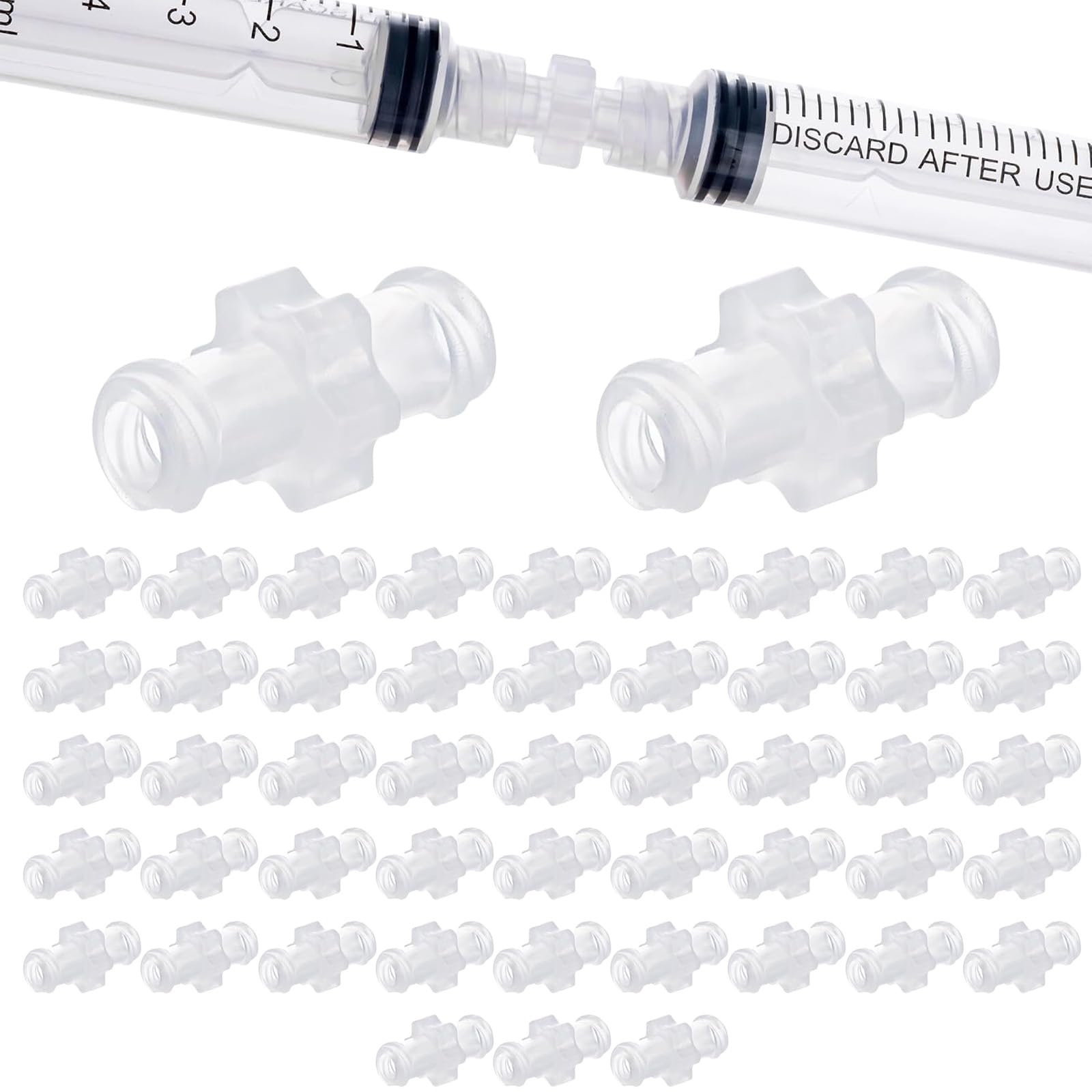 Lab Dispensing Connector PP Female Luer Adapter for Transfer Lines, Teaching Setup Tasks, Routine Refill, General Work Female Luer Coupler Fitting Threaded Pp Transfer Adapter Dispensing Connector Lab
