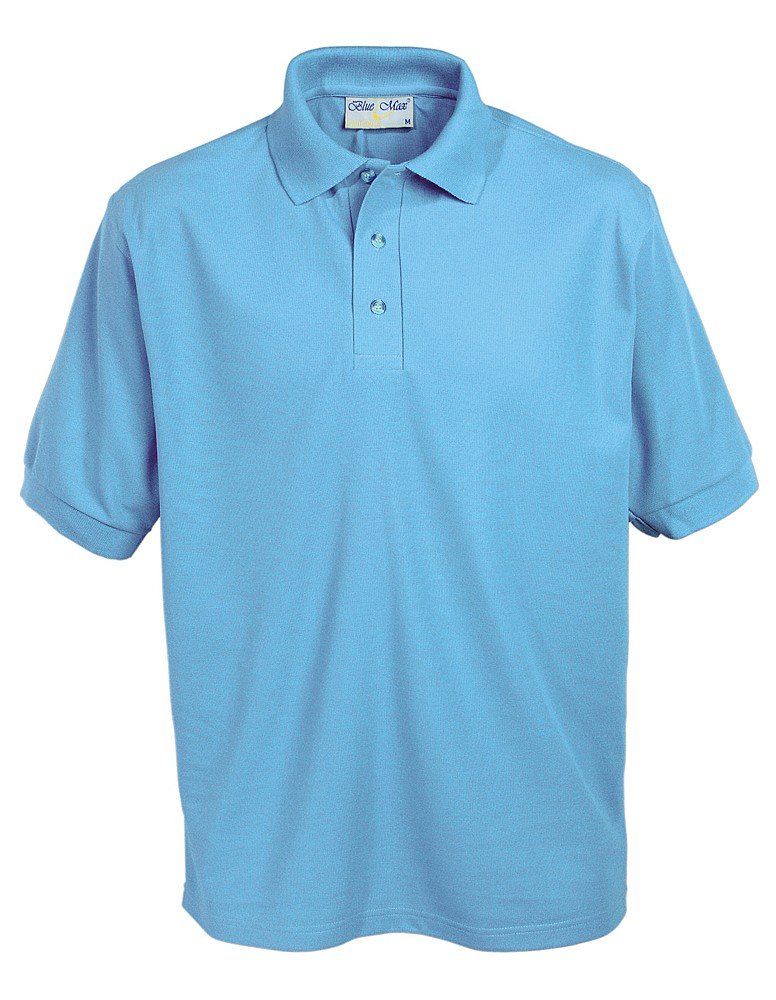 School Uniform 365 Blue Max Banner - Polo con botones de cuerno