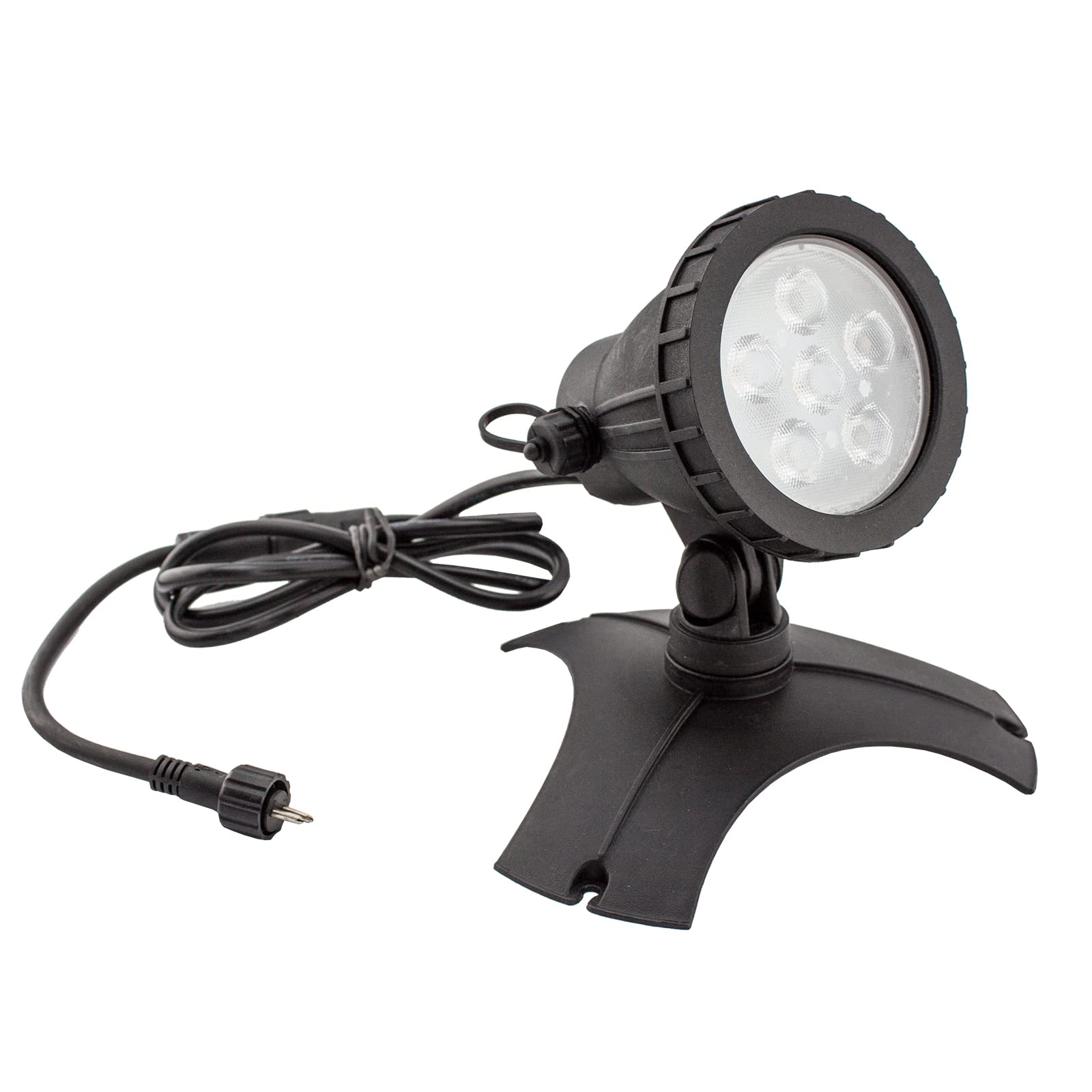 Gartenleuchte warmweiß, 6 Watt, 5m Kabel, 12V Niederspannung, IP68 Wasserdicht, inkl. Erdspieß, 670 LUX, Gartenstrahler LED | Gartenbeleuchtung | Gartenlampen außen | Gartenlampe | LED Lampen Garten