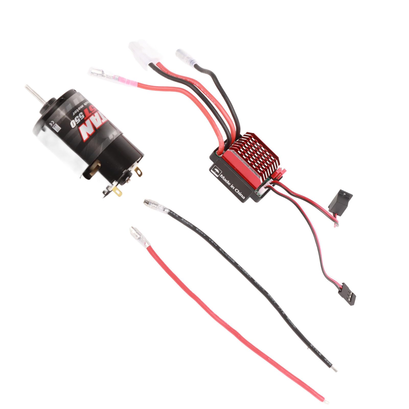 RC Brushless Motor, 550 Brushed Motor 360A Brushed Electronic Speed Controller ESC Fit for 1/10 RC Car Brushless Motor (35T)