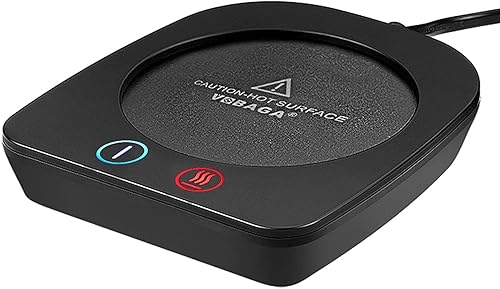 Vobaga - Calentador de taza de café para el hogar, la oficina, el escritorio, se apaga automáticamente después de 4 horas. Placa calentadora de taza