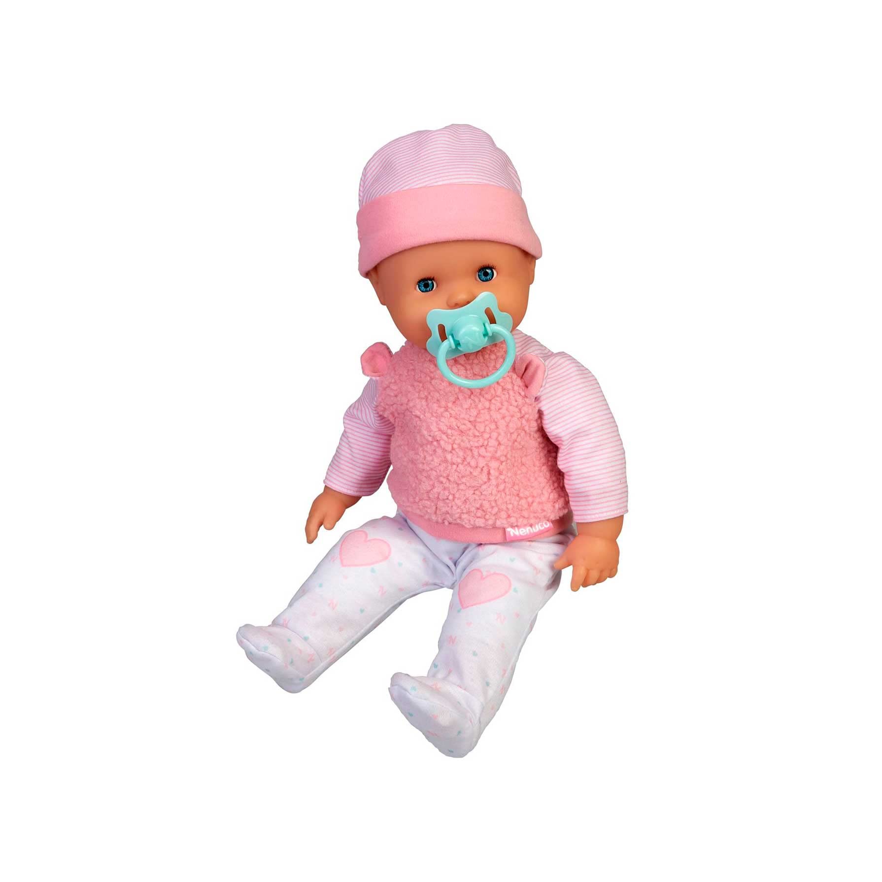 Nenuco - Siente su corazón, muñeco bebé sensorial, es blandito y Tiene latidos de corazón realistas con Efectos de Sonido y vibración, Lleva Ropa de Texturas Diferentes, 3 años, Famosa (700017101)