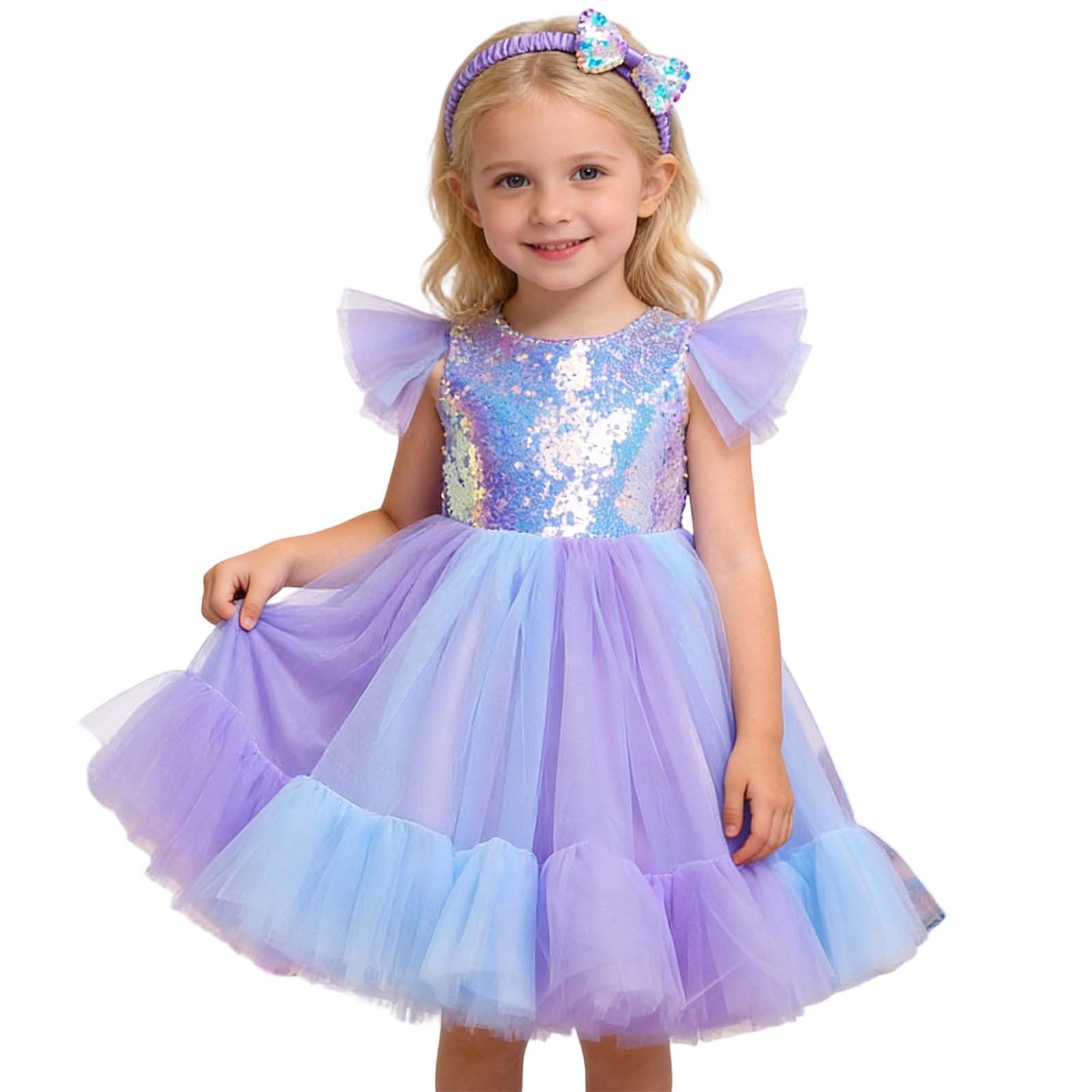 Tutu Danse Classique Fille Jupon Robe Enfant Fille De Toutes saisons Robe De Gala Avec Ceinture Pailletée, Serre-tête Assorti Et Manches Bouffantes – Tenue Complète Pour Pageant Et Occasions Formelles