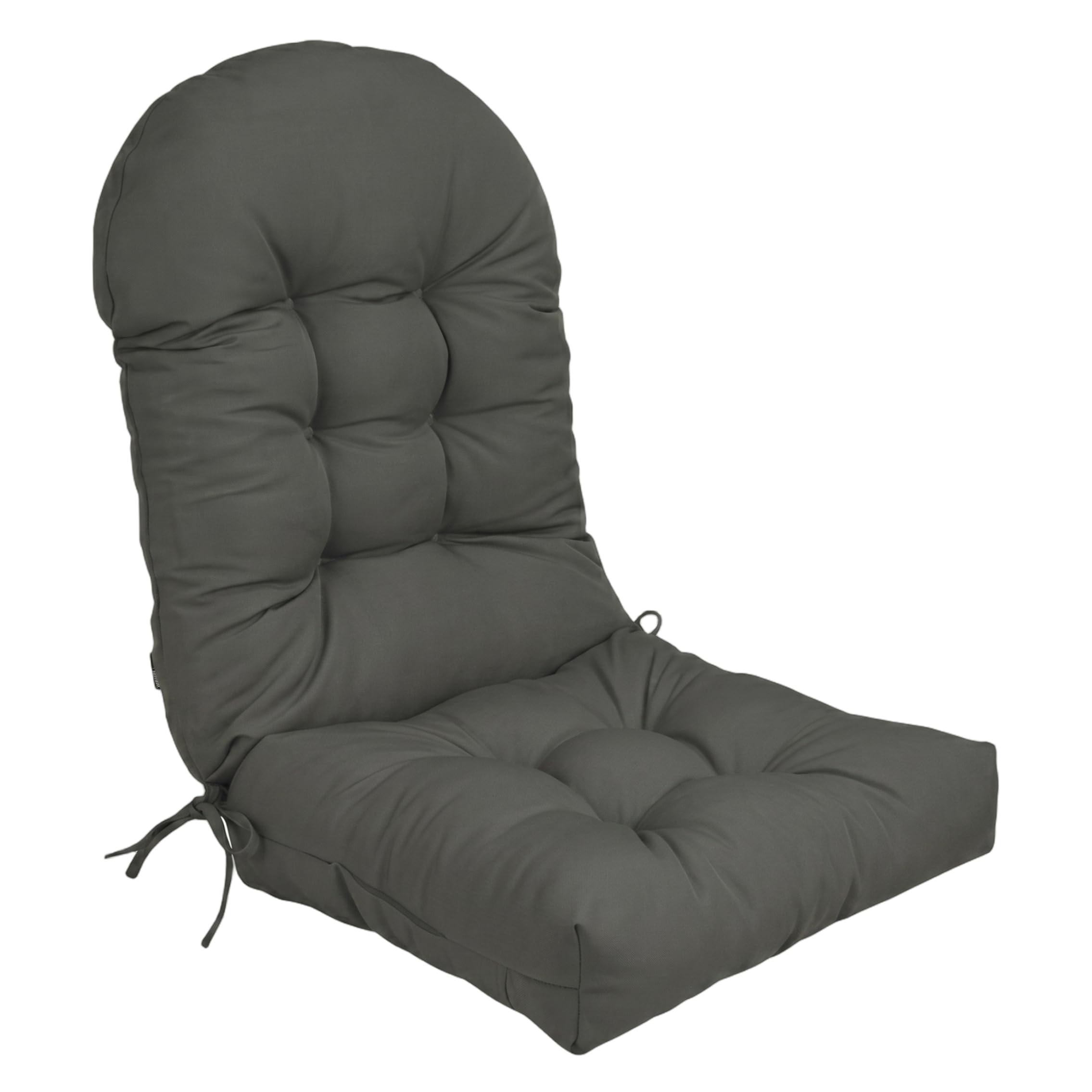 Tsawntd Chairs, High Back Patio Chair Cushions, Resilient PP Cotton Rocking Chair Cushions Outdoor with Ties, Dark Gray, 43.31x19.69 Inch