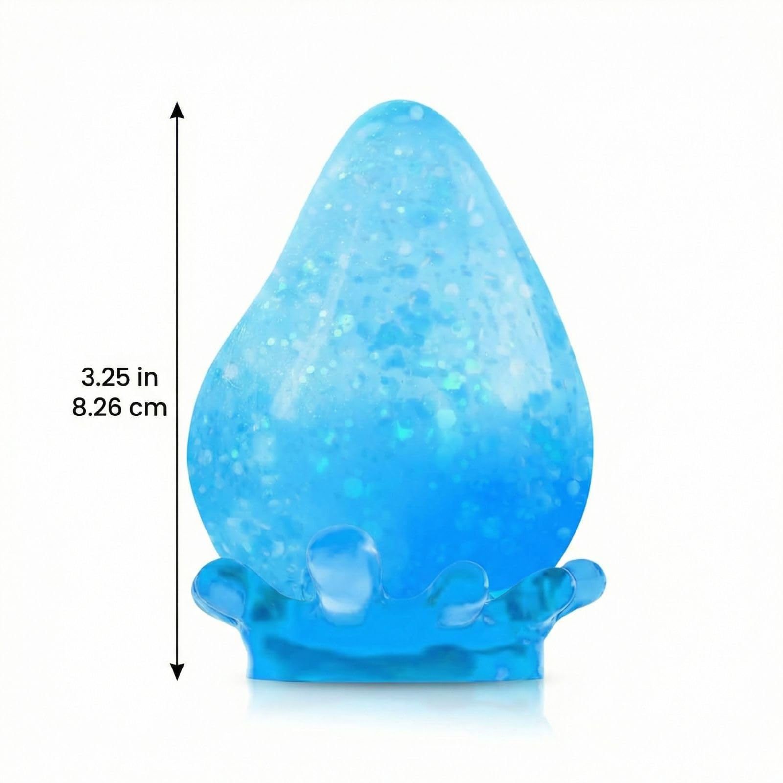 Nee Doh Dream Drop Squishy Fidget Toys Cute Raindrop Slow Rising Squeeze Toys Stress Ball Nee Doh Teardrop Squishies Sensory Anxiety Relief Toy Fidgets Party Favors Gift for Adult Kid (03-Blue) — view 2