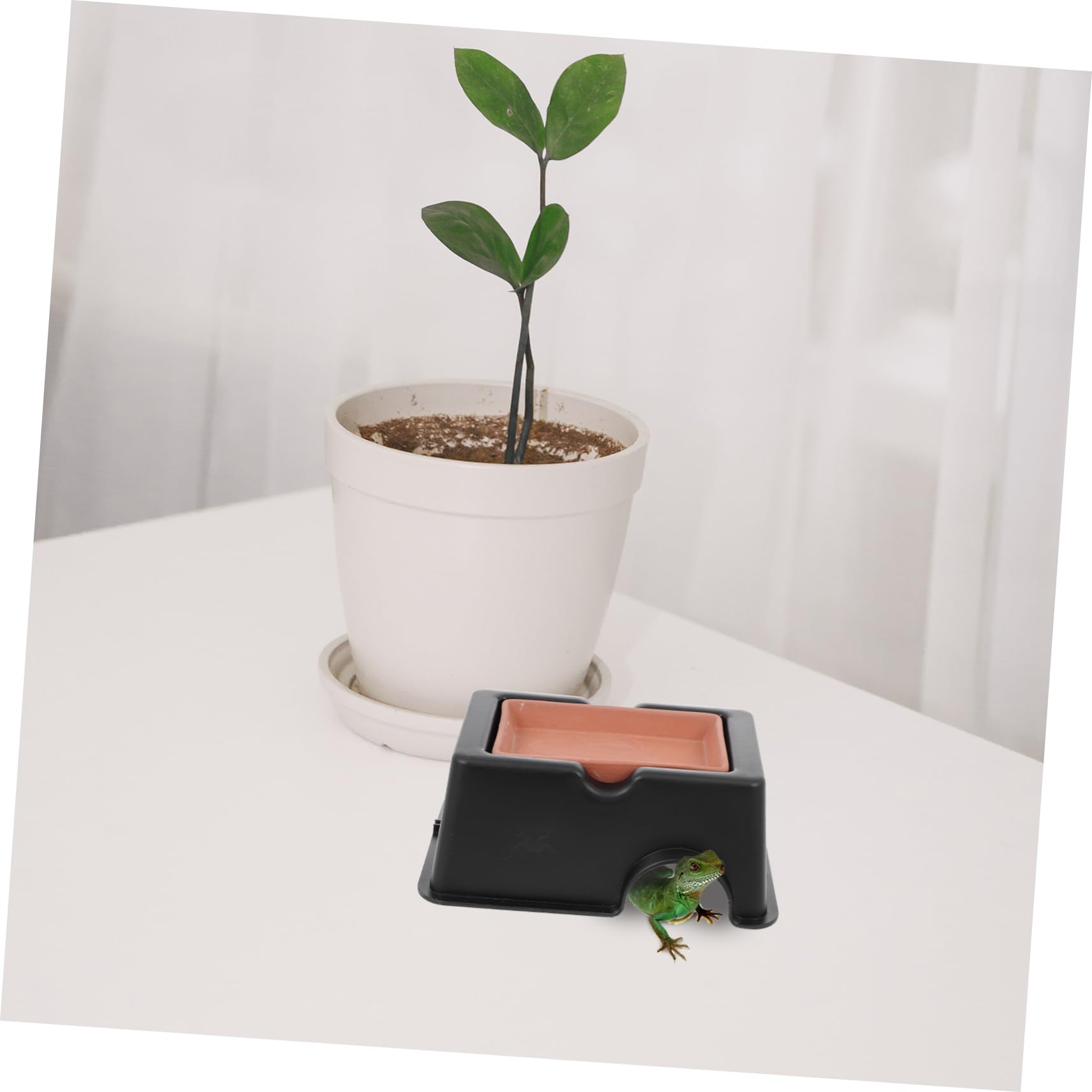 Hohopeti 1 Set Lizard Hide Caves and Reptile Simulation Cave for Small Pets for Hiding Crawling and Sunbathing for Turtles Frogs and Lizards