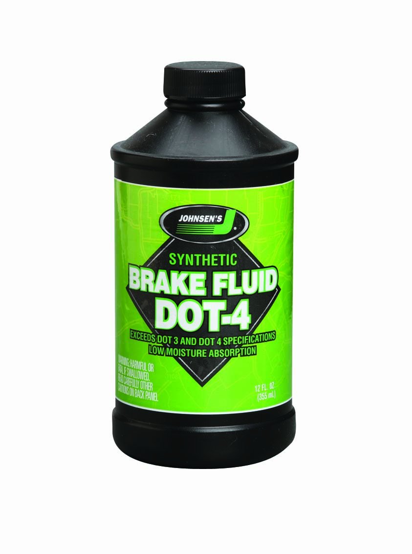 Johnsen's 501212PK Premium Synthetic DOT4 Brake Fluid 12 oz., (Pack