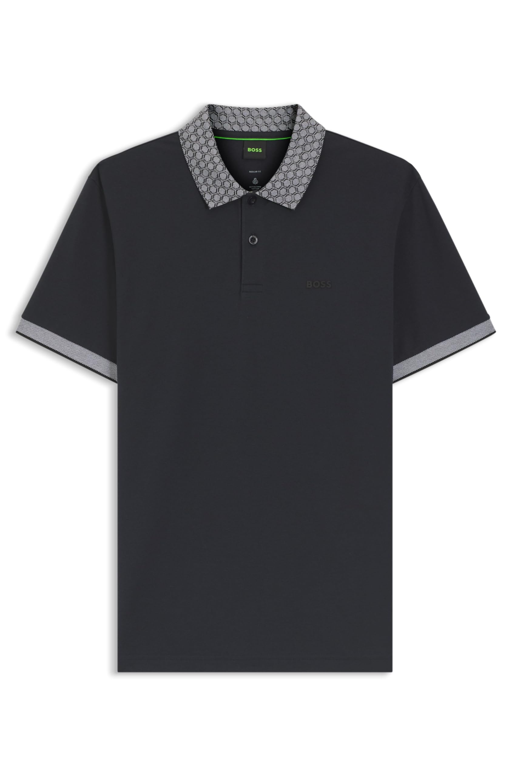 Hugo Boss Men's Black Navy Chip Paddy Polo Shirt - Size 40