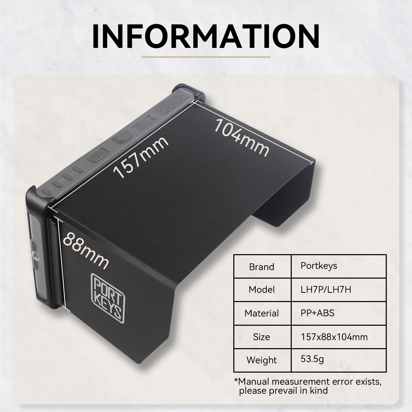 Amazon.com : Portkeys Camera Field Monitor Sunshade Visor for LH7P