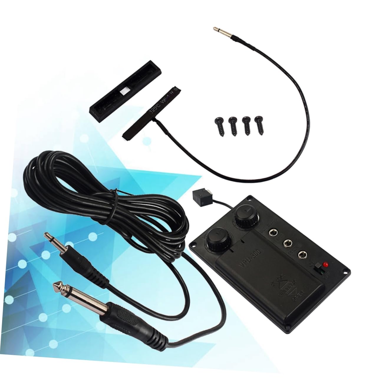 SUPVOX 2ensembles Égaliseur Silencieux Pour Violon Électrique Avec Câble De Sortie Accessoire Piezo Prépampli Léger Et Portable Pour Parfait
