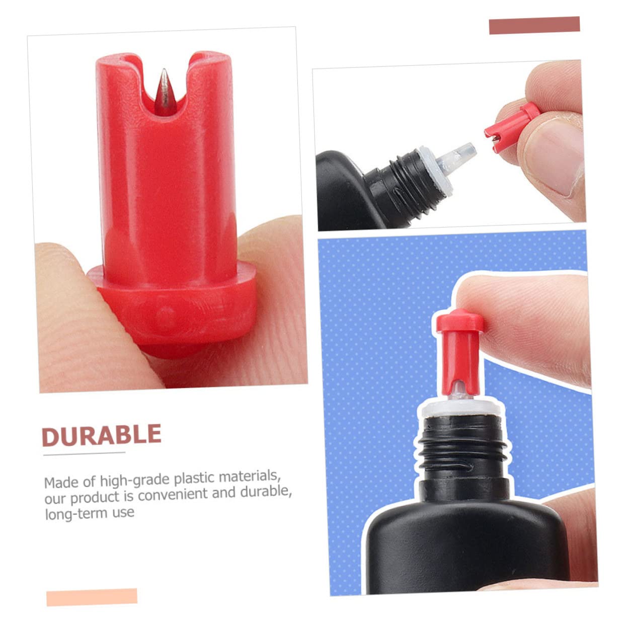 Didiseaon Sets Adhesive Bottle Fine Tip Bottle Needles Anti-blocking Pin Lash Supplies Pcs