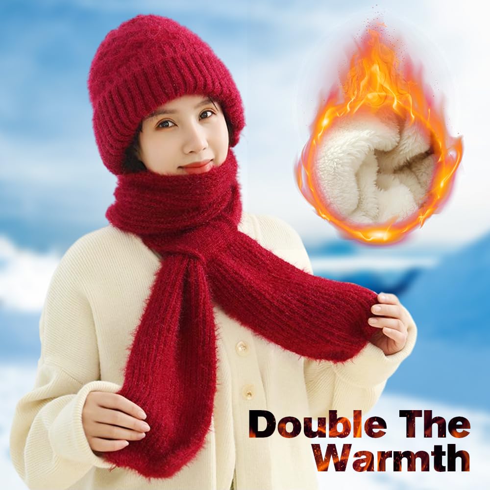 Bufanda integrada con protección auditiva resistente al viento, gorro de punto elástico cálido con protección para las orejas, gorro de invierno
