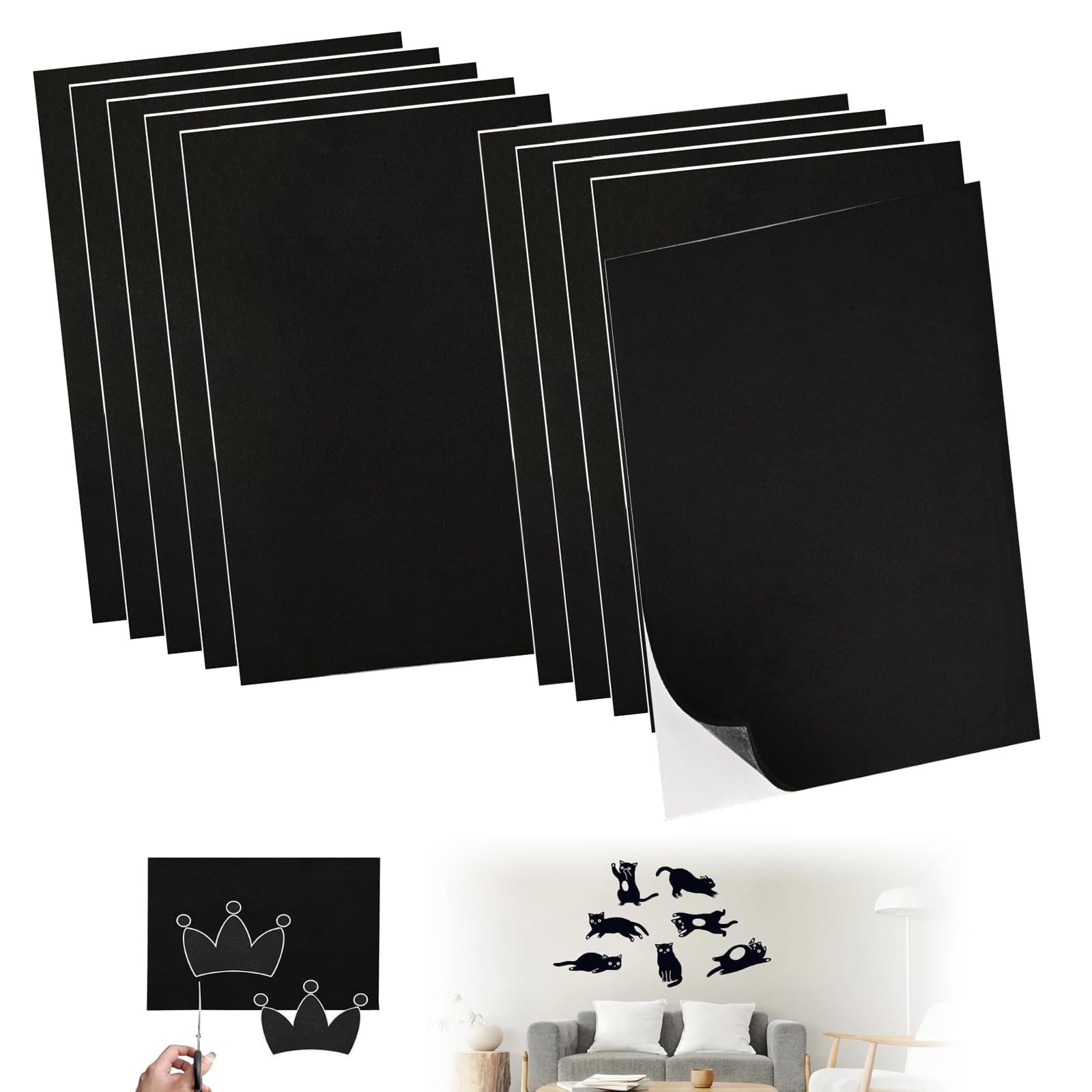 Fogli Schiuma EVA Autoadesivi 10 Pezzi - 300x220x2mm - Per Fai Da Te E Artigianato - Foto 4