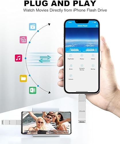 Miniatura 4 de iDiskk Memoria flash de 256 GB con certificación MFi para iPhone (14131212 pro12 pro max1111 ProXRX) Memory Stick iPad almacenamiento externo de