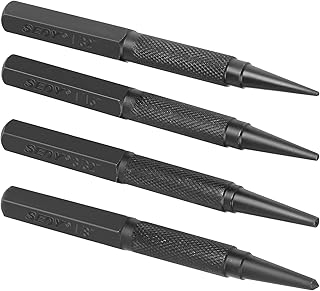 SEDY 4-Piece Nail Setter Punch & Center Punch Set