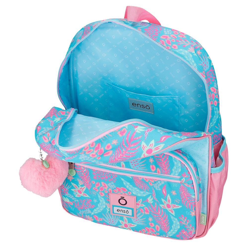 Enso Jungle Mood Mochila Escolar Azul 30x38x12 cms Poliéster