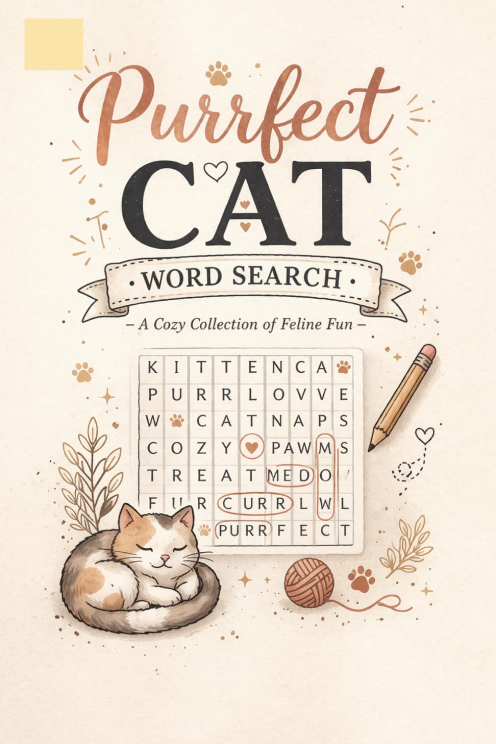 Purrfect Cat Word Search: Challenging & Fun Word Search Puzzles for Cat Lovers of All Ages